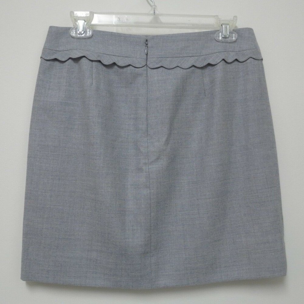 NEW J. Crew Wool Fitted Waist Scallop Trim skirt 0